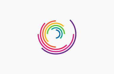Spiral design logo round creative Royalty Free Vector Image