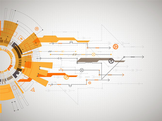 abstract technological background with various vector image