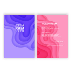 set banners a4 format with 3d abstract vector image