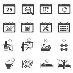 Cartoon kid daily routine activities set Vector Image