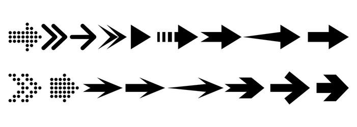 Isometric arrow icon set Royalty Free Vector Image