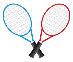 Blue table tennis racket on a white background Vector Image
