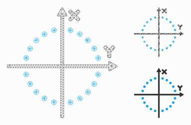 Circle plot mesh 2d model and triangle vector