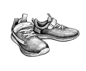 sneakers shoes sketch vector