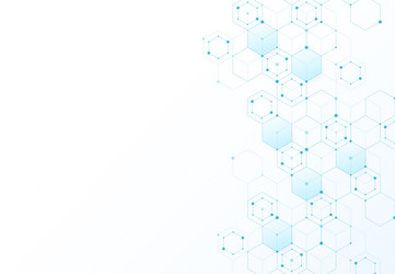 abstract hexagonal molecular structures vector image