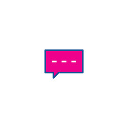 chatting thin line color icon for web vector image