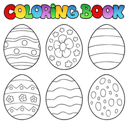 Easter Egg Coloring Book Vector Image