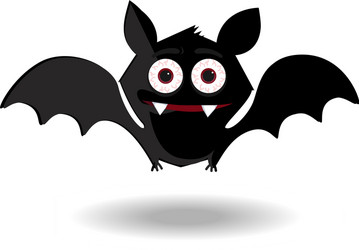 Halloween clip art character of happy bat vector