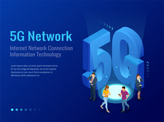 isometric 5g network wireless systems and internet vector