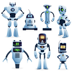 Robot & AI Bot Characters vector image