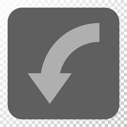 Rotate down rounded square button vector