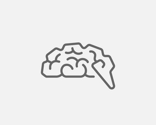 abstract brain logo generate idea design template vector