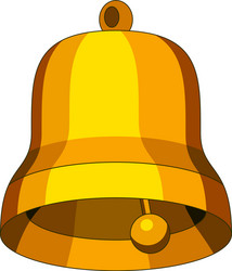 Cute cartoon liberty bell with a happy face Vector Image