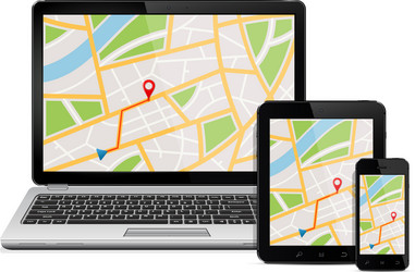 Navigation Map Display vector image