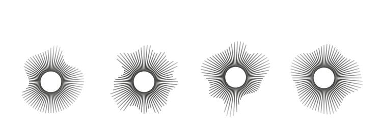 Sound waves in circular forms linked with audio vector