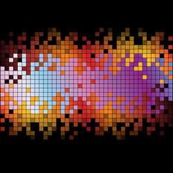 abstract background with rainbow colorful pixels vector image