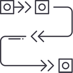 agile methodology icon linear isolated vector image