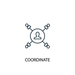 Coordinate concept line icon simple element vector