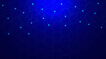 futuristic technology background with hexagons vector image