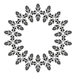 round patterned border damask pattern vector image