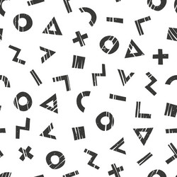 seamless abstract background with different simple vector image