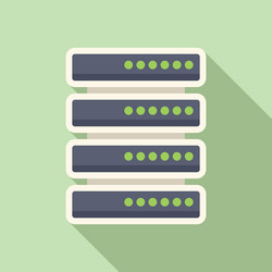 server data equipment icon flat computer vector image