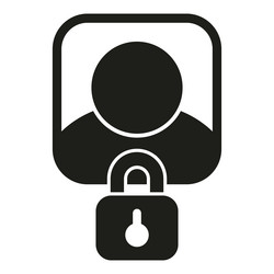 blocked account icon simple user email vector