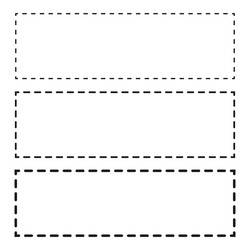 dotted rectangle frames dashed line borders vector image