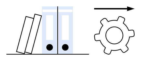 document organization and workflow automation vector image