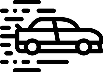 Car high speed icon outline vector