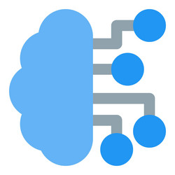 ai brain wide range of computer science vector image