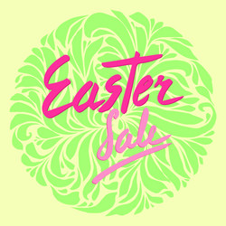 Easter sale flyer vector