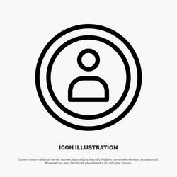 interface navigation user line icon vector image