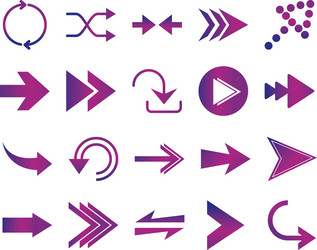 Arrows direction guide cursor web navigation icons vector