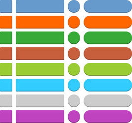 flat empty web icon colored button vector image