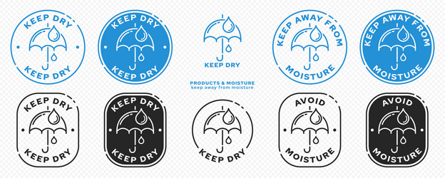 stamp package keep dry 2 vector