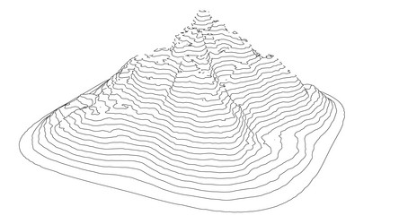 curve lines in shape part mountain range vector image