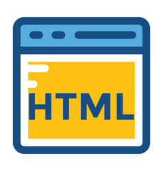 html coding colored icon vector image