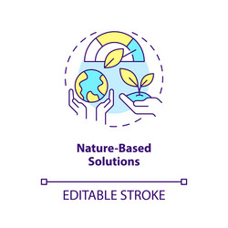 Nature based solutions green gradient concept icon