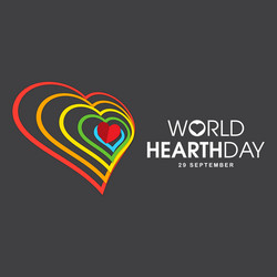 World hearth day design vector