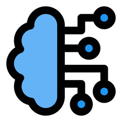 ai brain wide range of computer science vector image