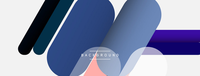 Overlapping round shapes and lines background vector