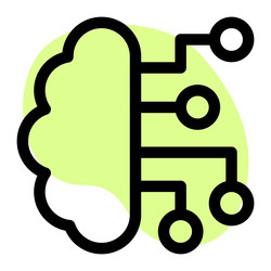 ai brain wide range of computer science vector image