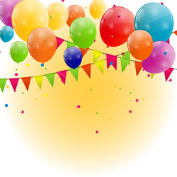 Color glossy balloons background vector