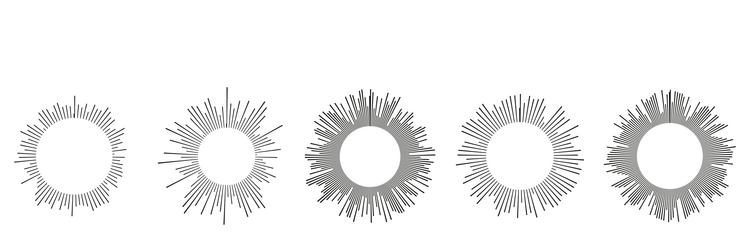 sound waves in circular forms linked with audio vector image