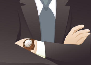 Businessman with crossed hands vector