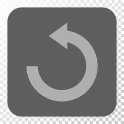 rotate left rounded square button vector image