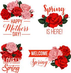 springtime or mother day floral icons Vector Image
