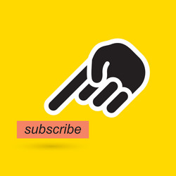 Subscribe Button Pointer vector image