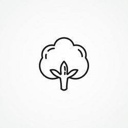 Tree line icon web linear vector